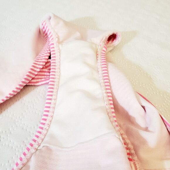 Cat & Jack White and Pink Striped Swimset Size 14-16 ( Girls ) - Picture 9 of 11